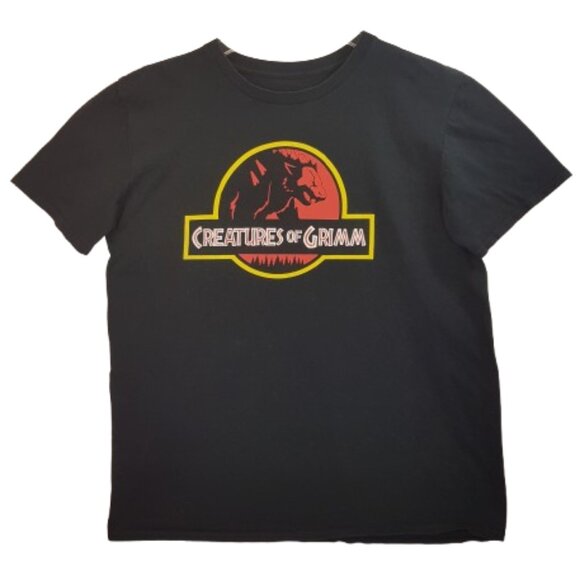 Vintage ROOSTER TEETH Creatures of Grimm Tee Shirt Large US L Graphic Tee Black - Picture 12 of 12